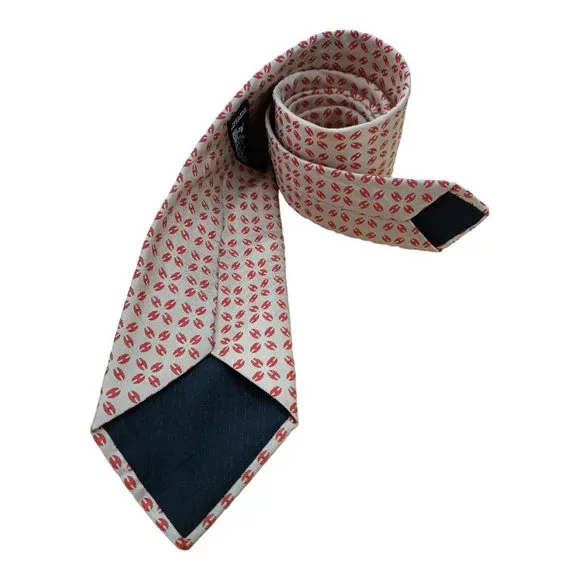 HERMÈS Ivory Monogrammed H Silk Tie FRANCE 61”/ 3.6 EC